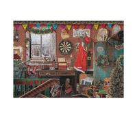 38x26cm/1000pcs Puzzles for Adults Christmas Vintage Room Scene Jigsaw Puzzle Jigsaws for Adults Relaxing Games Presents for Women Unique Gifts for Birthday And Christmas 38x26cm/1000pcs