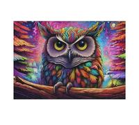 38x26cm/1000pcs Puzzles for Adults Colorful Fantasy Owl Artwork Jigsaws for Adults Relaxing Games Presents for Women Unique Gifts for Birthday And Christmas 38x26cm/1000pcs