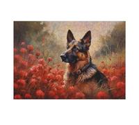38x26cm/1000pcs Puzzles for Adults German Shepherd Dog in Pop Puzzle for Adults Hands-on Game A Work of Art Unique Gifts for Birthday And Christmas 38x26cm/1000pcs