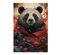 38x26cm/1000pcs Puzzles for Adults Panda in Red Jacket Jigsaw Puzzle Anti-Stress Toys Presents for Women Difficult And Challenge 38x26cm/1000pcs