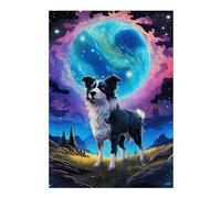 38x26cm/1000pcs Puzzles for Teenagerss Dreamy Dog Planet Adult Puzzles Hands-on Game Pattern Assembly Unique Birthday And Gifts 38x26cm/1000pcs