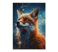 38x26cm/1000pcs Puzzles for Teenagerss Fox in Starry Sky Jigsaw for Adults Relax Games Presents for Women Deal As Gifts for The Whole Family 38x26cm/1000pcs
