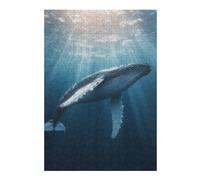 38x26cm/1000pcs Puzzles for Teenagerss Humpback Whale Underwater Adult Jigsaw Brain Teaser Game Presents for Women for Birthday, Chrismas 38x26cm/1000pcs