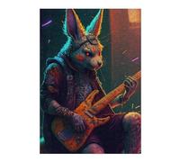 38x26cm/1000pcs Puzzles for Teenagerss Rabbot Rock Star Puzzles for Adults Anti-Stress Toys Difficult Challenge Unique Birthday And Gifts 38x26cm/1000pcs