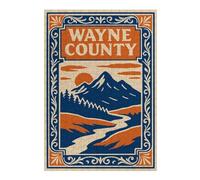 38x26cm/1000pcs Puzzles for Teenagerss Wayne County Landscape Illustration Jigsaw Puzzle Anti-Stress Toys Perfect Decoration for Birthday, Chrismas 38x26cm/1000pcs