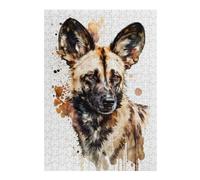 38x26cm/1000pcs Puzzles for Teenagerss Wild African Dog Jigsaw Puzzle Toy Wall Decor Difficult Challenge Stress Reduction Gifts 38x26cm/1000pcs