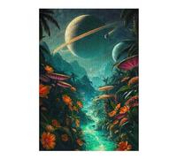 38x26cm/1000pcs Teenagers Pieces Jigsaw Puzzle Alien Jungle River Dreamscape Adult Jigsaw Brain Teaser Game But Fun And Humorous Gifts for Friends And Family 38x26cm/1000pcs