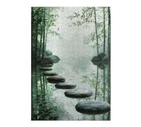 38x26cm/1000pcs Teenagers Pieces Jigsaw Puzzle Bamboo Harmony Steps Puzzles for Adults Hands-on Game Perfect Decoration Challenging To Complete 38x26cm/1000pcs