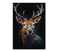 38x26cm/1000pcs Teenagers Pieces Jigsaw Puzzle Deer Watercolor Puzzles for Adults Hands-on Game Perfect Decoration Challenging To Complete 38x26cm/1000pcs