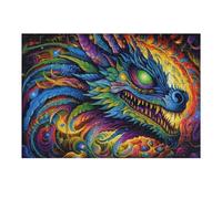 38x26cm/1000pcs Teenagers Pieces Jigsaw Puzzle Dragon Artwork Puzzle for Adults Toy Wall Decor Perfect Decoration Challenging To Complete 38x26cm/1000pcs