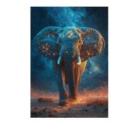 38x26cm/1000pcs Teenagers Puzzles Celestial Elephant in Desert Landscape Adult Puzzles Relax Games Birthday Present Unique Gifts for Birthday And Christmas 38x26cm/1000pcs