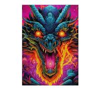 38x26cm/1000pcs Teenagers Puzzles Dragon's Fiery Roar -7 Adult Puzzles Hands-on Game Difficult Challenge Unique Gifts for Birthday And Christmas 38x26cm/1000pcs