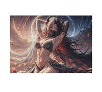 38x26cm/1000pcs Teenagers Puzzles Light And Dark Anime Girl Jigsaw Puzzle Fun Games Precision Cutting Unique Gifts for Birthday And Christmas 38x26cm/1000pcs