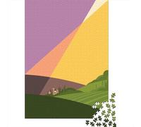 38x26cm 1000pcs Tuscany Landscape Illustration Jigsaw Puzzle, 1000 Piece | For Christmas and winter evenings: Adult jigsaw puzzle with 1000 pieces gives adults a calm winter activity.