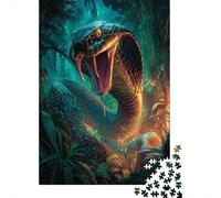 38x26cm/1000pcsComic Art Puzzle The Great King Cobra in The Jungle DIY-Puzzle Für Erwachsene