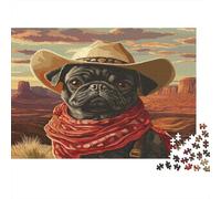38x26cm/1000pcsCowboy Pug Puzzle Arizona Canyon DIY-Puzzle Für Erwachsene