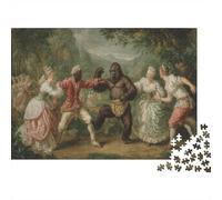 38x26cm/1000pcsPeople Playing with An Orangutan Puzzle DIY-Puzzle Für Erwachsene