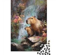 38x26cm/1000pcsPuzzles, Puzzles Für Erwachsene Und Teenager Beautiful Capybara Mother And Baby
