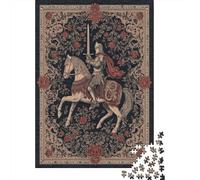 38x26cm/1000pcsPuzzles, Puzzles Für Erwachsene Und Teenager Medieval Knight on Horseback, Holding Sword