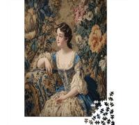 38x26cm/1000pcsPuzzles, Puzzles Für Erwachsene Und Teenager Young Girl Sitting Next to Floral Decoration