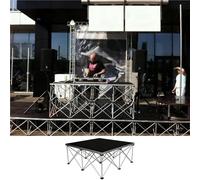 39.3 * 39.3in Load Capacity of 600lbs Platform Stage, aluminum Performance Deck, Easy to Carry/Assemble, for Performances at School Auditoriums Concerts Restaurants Bars(100 * 100 * 80cm)