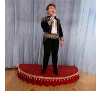 39.3/47.2in Stage Platform for Kids Concert, steel, Semi Circle Stage Riser with Skirting, Platform Step, for Performances at School Auditoriums Concerts Restaurants Bars(Gray,100 * 50 * 15cm)