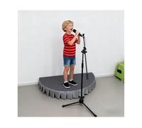 39.3/47.3" Semi Circle Stage Platform for Kids Performance, Folding Stage Riser with Skirting for Concert, Entertainment Speech Bench(47.3x23.6in/3.9x1.9ft)