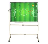 39.3" X 27.5" Magnetic Soccer Coaching Whiteboard, Double-Sided Soccer Whiteboard, with Movable Stand, Horizontal Vertical Two Modes, for Competition