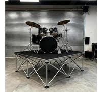 39.3in Platform Stage, aluminum Performance Deck, Easy to Carry/Assemble, for Performances at School Auditoriums Concerts Restaurants Bars, 3.3ft(100 * 100 * 80cm)