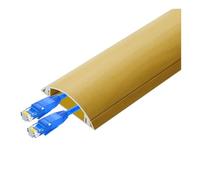 39.4 In Aluminum Alloy Cable Concealer, D Channel Cord Wire Hiders for Tv On Wall/Floor Under Desk Ethernet Cables Electrical Cords(Yellow,Outer Width 39.5mm)