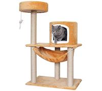 39.4 Inch Cat Tree with Platform and Sisal-Covered Scratching Posts, Cat Tower Kitten Furniture, Hammock and Condo(Color:Orange)
