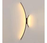 39.4" Linear Curved Wall Light, Ultra-Thin Metal Strip Wall Lamp with Silicone Shade, Modern LED Wall Sconce, Bedside Wall Lights, Minimalist Long Wall Lamps for Hallway, Living Room