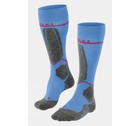 39/40 Falke Womens SK4 Advanced Compression Light Ski Socks Bright Blue Size 5.5 - 6.5