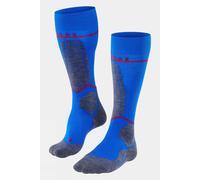 39/41 Falke Mens Sk4 Advanced Compresion Light Ski Socks Mid Blue Size 5.5 - 7.5