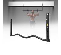 39/47in Joist Mount Pull Up Bar - Heavy Duty, Wall-Mounted Pull-Up Bars - Easy Installation, Support 600Lbs, Chin Up Bars for Home Gym(Black,47in Curved)
