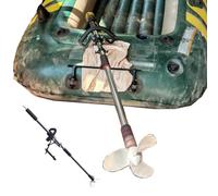 39"/49" Long Drill Boat Powered Propeller, Cordless Drill Propeller Mount Lightweight, Aluminum Alloy Boat Outboard Motor with Clamp Bracket(With Bracket,L-100cm(39 3/8"))