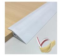 39.4in Floor Transition Strip Vinyl Door Threshold Flooring Transition Strip Self-Adhesive Carpet To Tile Transition Edging Trim For Doorways, Thresholds, Ramps, Tiles And Laminate Planks(White,5*100c