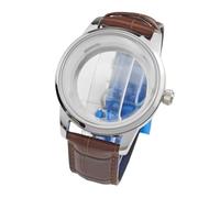 39.5mm Watch Case Kit Butterfly Clasp for Seiko Presage SRPB41J1 | Vintage Dress Watch Housing Leather Strap Domed Mineral Glass Casual Men