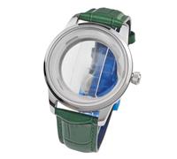 39.5mm Watch Case Kit Butterfly Clasp for Seiko Presage SRPB41J1 | Vintage Dress Watch Housing Leather Strap Domed Mineral Glass Casual Men