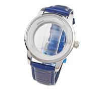 39.5mm Watch Case Kit Butterfly Clasp for Seiko Presage SRPB41J1 | Vintage Dress Watch Housing Leather Strap Domed Mineral Glass Casual Men