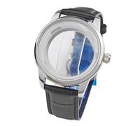 39.5mm Watch Case Kit Butterfly Clasp for Seiko Presage SRPB41J1 | Vintage Dress Watch Housing Leather Strap Domed Mineral Glass Casual Men