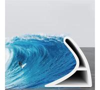 39-98Inch Collapsible Shower Water Dam, Shower Threshold Water Stopper Barrier and Retention System, Keeps Water Inside Dry and Wet Separation for Sink Shower(250CM/98.4INCH)
