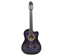 39" Classical Guitar, Spruce Top Acoustic Guitar, Adult Performance Grade Notched Guitar, Musical Instrument, Spruce Notched Guitar, Guitar, Folk Guitar, Plucked Instrument, Acoustic Guitar (Purple)