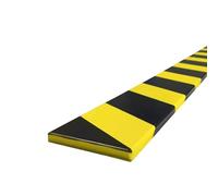 39" Foam Edge Protector, High-Visibility Self-Adhesive Flat Garage Wall Guards with Yellow Black Stripes, Industrial Corner Safety Bumper for Warehouse, Factory, Parking(100x35x1CM,30PCS)