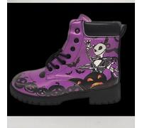 (39=Foot Length 24.5cm/9.7in) Nightmare The Before Christmas Women Printed Boots Winter Warm Ankle Snow Shoes