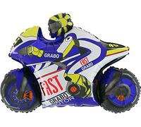 39 Inch Blue Motorbike Shaped Foil Balloon (CS18)