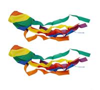 39 Inch Column Shaped Windsock Flag Featuring For Rainbow Motif for Outdoor Visual Appeal at Homes Offices and Public Areas