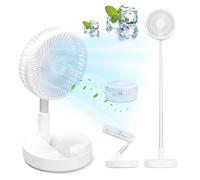 39 inch Cordless Folding Fan,7200mAh Desk and Table Fan, USB Powered Pedestal Silent for Bedroom/Office,Telescopic Foldable for Outdoor, Courtyard, Beach,Travel, Room,4 Speed Settings (39 inch)