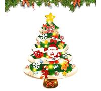 , 39 Inch Funny Wall Decoration, With 23 Ornaments And 5 Meters Light String Toddler Tree, For Children's Room Classroom Indoor
