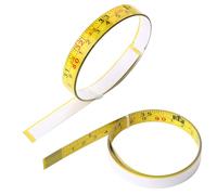39 Inch Self-Adhesive Measure Tape, 2 Pack Left to Right Metal Measuring Tape with Adhesive Backing Sticky Measure Tape Double Scale Workbench Ruler for Woodworking,Saw,Drafting Table (Yellow)